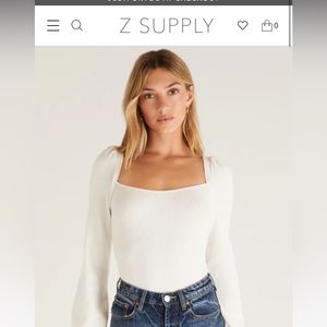 Z Supply Hadley Sweater Tie Top